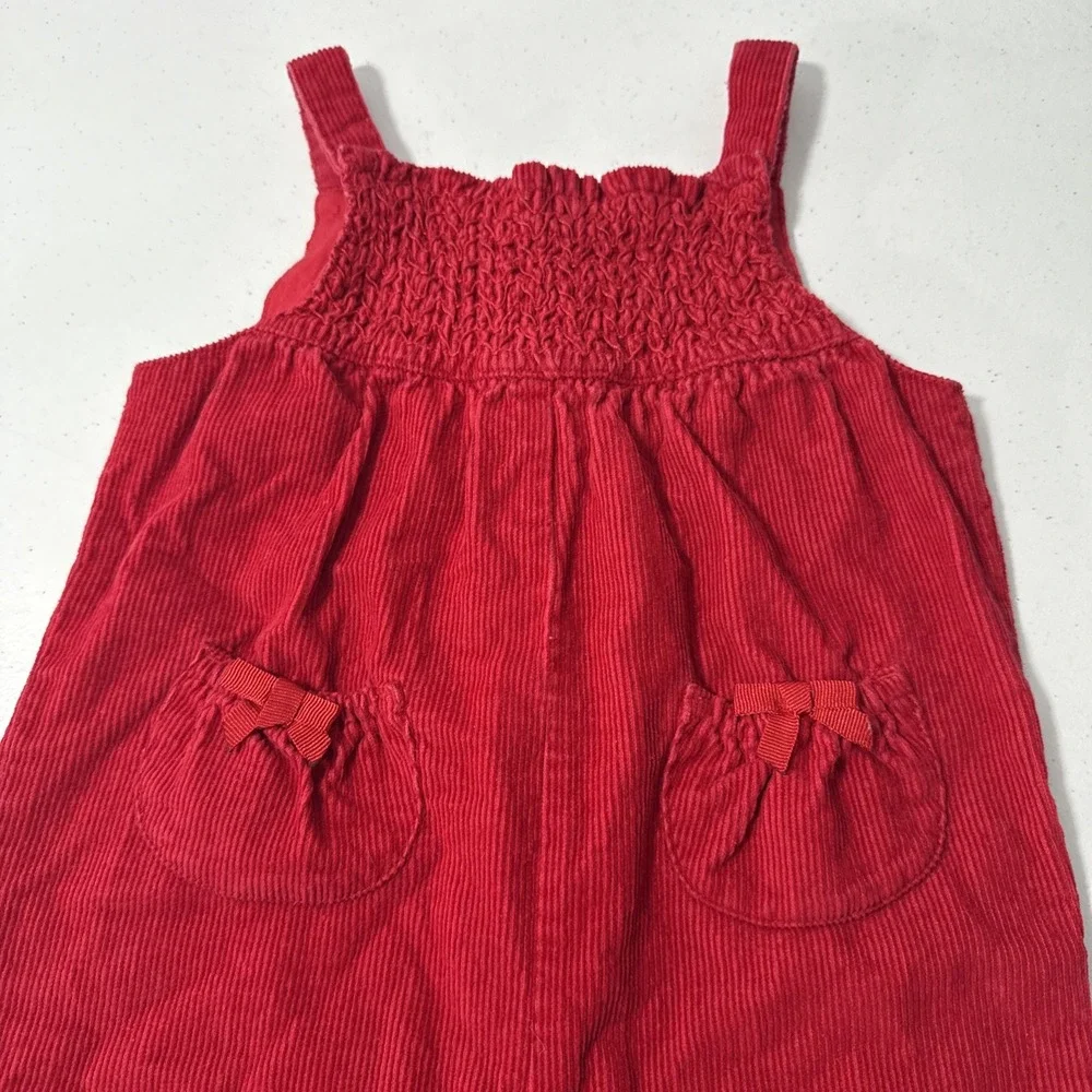 Gymboree‎ Overalls Toddler 18 24M Red Cupcake Embroidery Romper